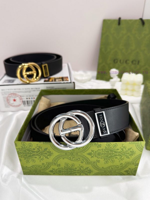 Belt Gucci Gucci️The waistband is made of 100% cowhide, ensuring genuine leather. The 24k pu 608gv0q3 - Image 6