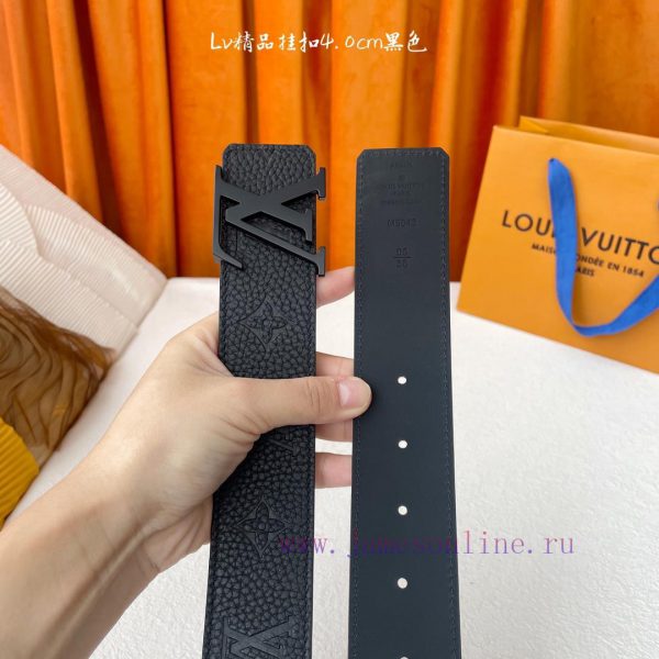 -LV Louis VuittonNew seasonal itemsWidth 40MMOriginal cowhide relief embossing sets off plai f3uyrnje - Image 5