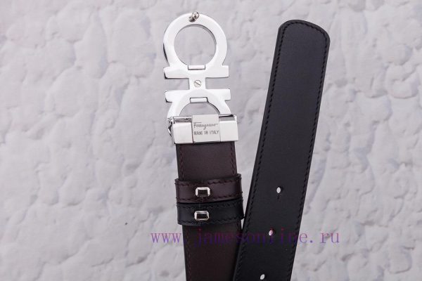This double-sided two tone leather belt from Ferragamo is made of soft cowhide material, han liqxdysp