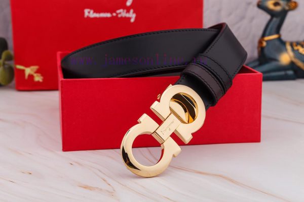This double-sided two tone leather belt from Ferragamo is made of soft cowhide material, han xv17ct6m - Image 3