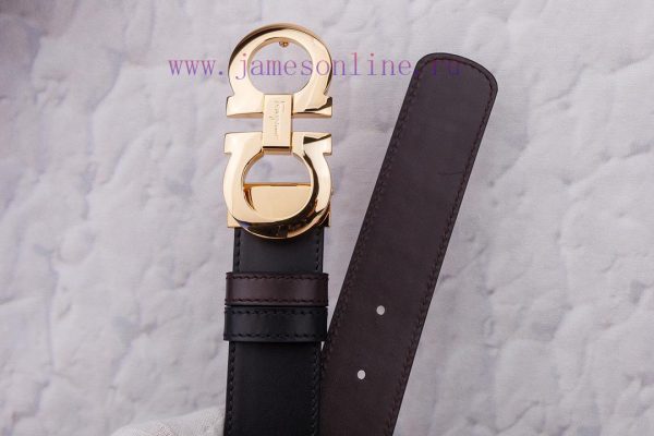 This double-sided two tone leather belt from Ferragamo is made of soft cowhide material, han xv17ct6m - Image 8