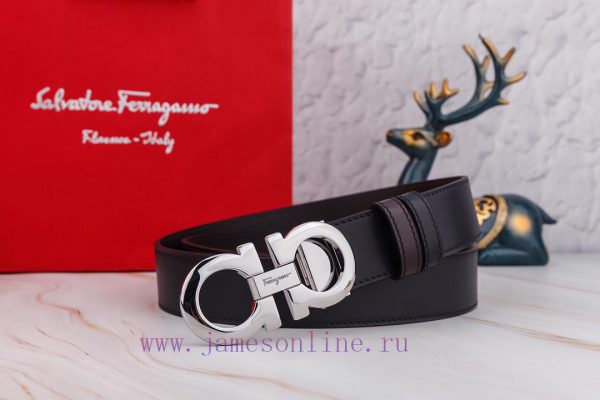This double-sided two tone leather belt from Ferragamo is made of soft cowhide material, han nq8rrexp - Image 8