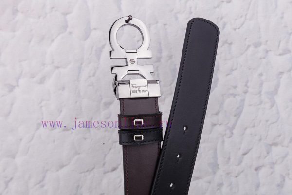 This double-sided two tone leather belt from Ferragamo is made of soft cowhide material, han nq8rrexp - Image 9