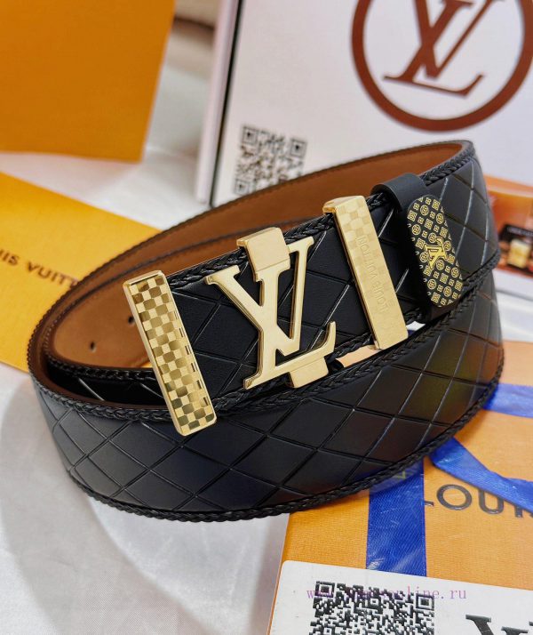 Belt LV Louis Vuitton's top tier replicaThe waistband is made of 100% cowhide, ensuring genu esza297v