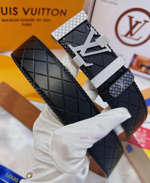 Belt LV Louis Vuitton's top tier replicaThe waistband is made of 100% cowhide, ensuring genu pla2s6h0 - Image 4