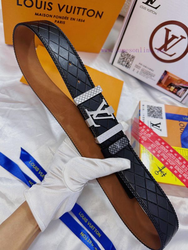 Belt LV Louis Vuitton's top tier replicaThe waistband is made of 100% cowhide, ensuring genu pla2s6h0 - Image 6