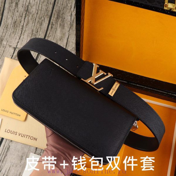LV. Yiluweideng two-piece setWooden box, belt+wallet, two-piece setGrade: Imported 100% top wfym5od5