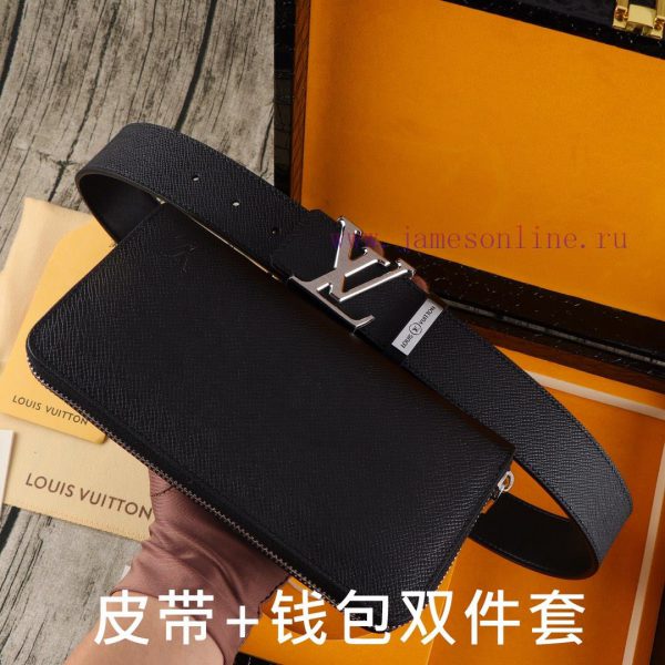LV. Yiluweideng two-piece setWooden box, belt+wallet, two-piece setGrade: Imported 100% top ew1j39tt