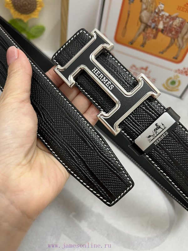 Hermes Hermès  Material: Leather Belt with 100% Head Layer. The leather belt is guaranteed t kgwaskgx - Image 4