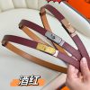 Hermes Women's BeltFull set of 1.8mm women's Kelly original imported leather K gold/platinum s0sgvymq