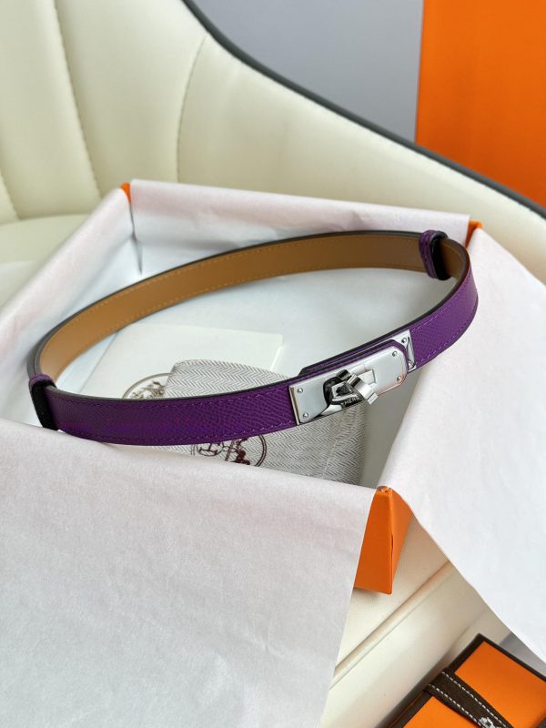 Hermes Women's BeltFull set of 1.8mm women's Kelly original imported leather K gold/platinum doltl5lt