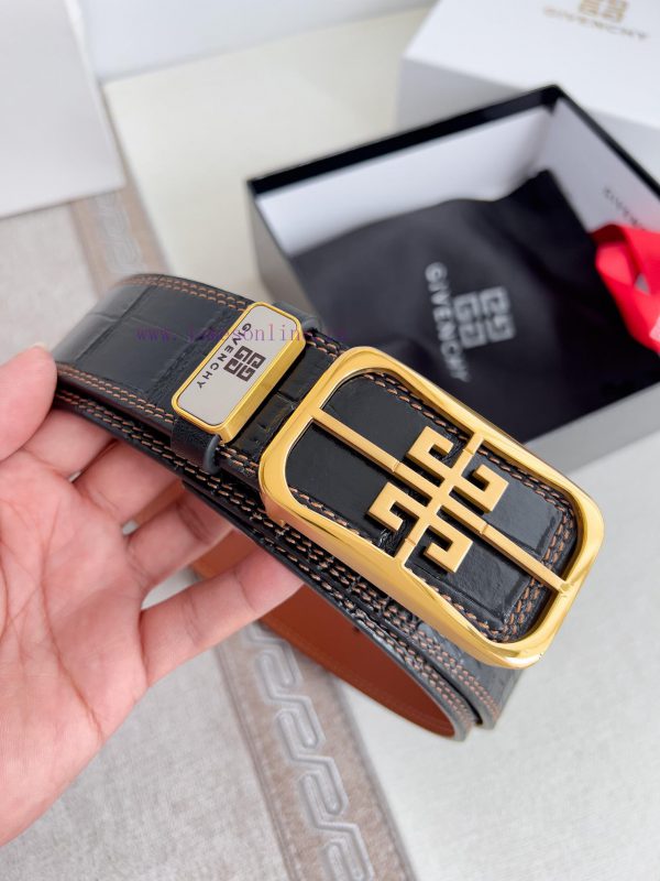 Givenchy GIVENCHY Belt ️ BeltBuckle, smooth buckle made of pure steel material, leather belt 97oh11xl - Image 5