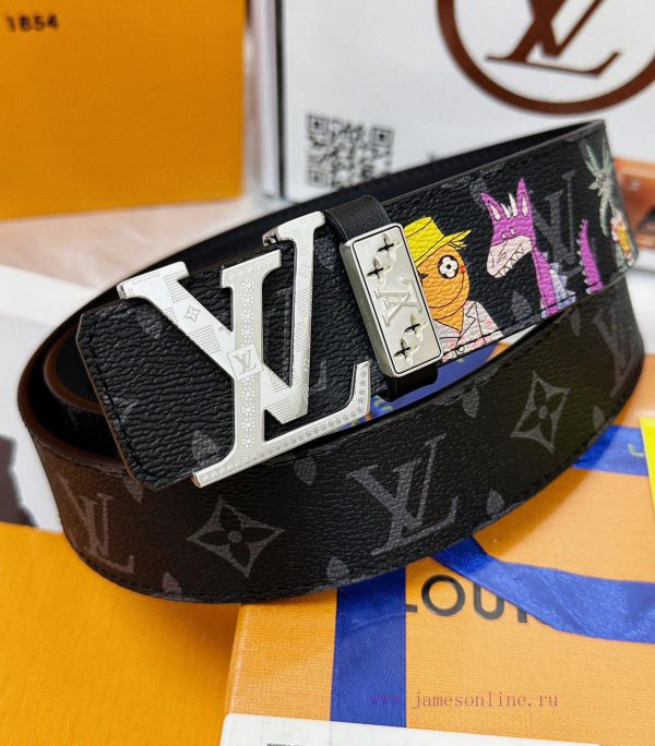 Belt LV Louis Vuitton Top Remakes-The waistband is made of 100% imported top layer cowhide, sbrhe3tv - Image 3
