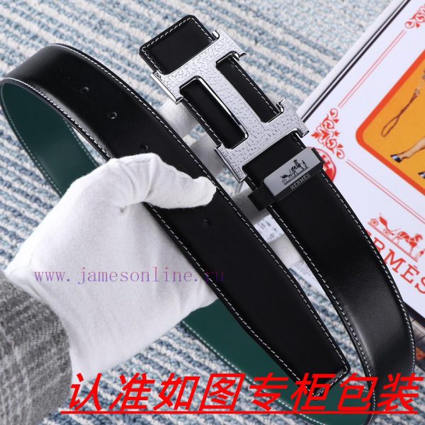 Men's belt HermesMen's leather belt is made of 100% head layer cowhide, ensuring that the 24 dlgk29v9 - Image 8