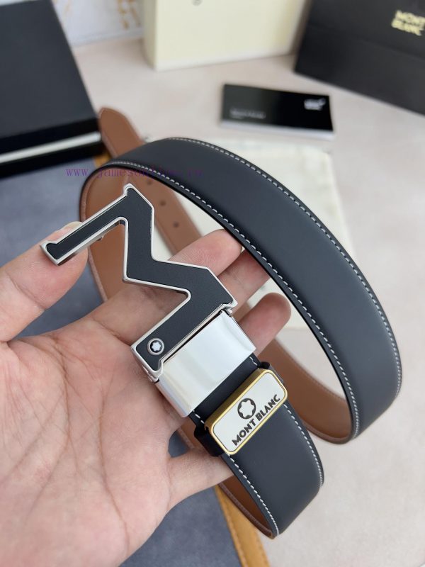 Montblanc Montblanc ️ Belt and beltHanging buckle, new original classic boutique leather let wj6wdpx7