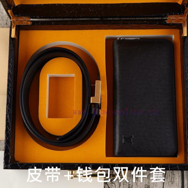 LV. Yiluweideng two-piece setWooden box, belt+wallet, two-piece setGrade: Imported 100% top oix78zba - Image 9