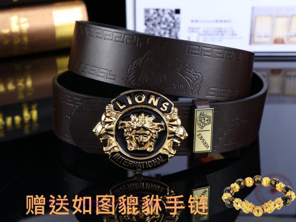 Belt Versace Ver…️Belt made of 100% head layer cowhide, double-sided lychee pattern, ensurin f9bbri1u