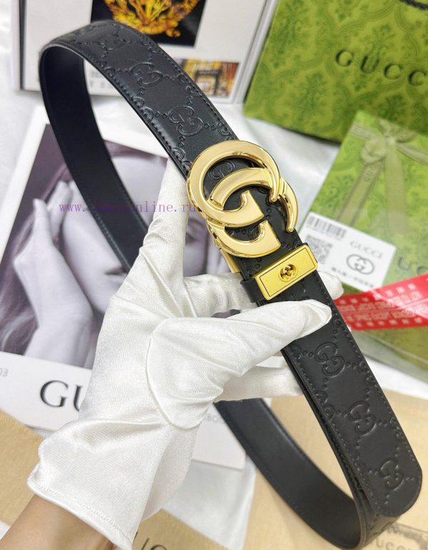 Belt Gucci Gucci automatic buckle-Belt replica Gucci The automatic belt series is made of 10 32ndbaas - Image 7
