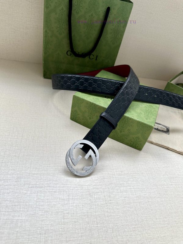 Width 4.0cm Gucci interlocking double G steel buckle, derived from modern style collection d rp48577g - Image 3