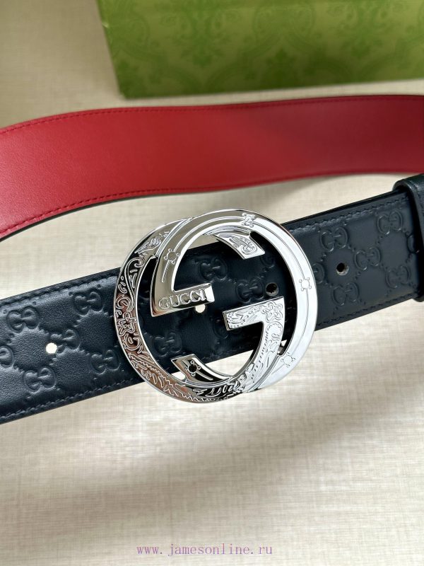 Width 4.0cm Gucci interlocking double G steel buckle, derived from modern style collection d rp48577g - Image 4