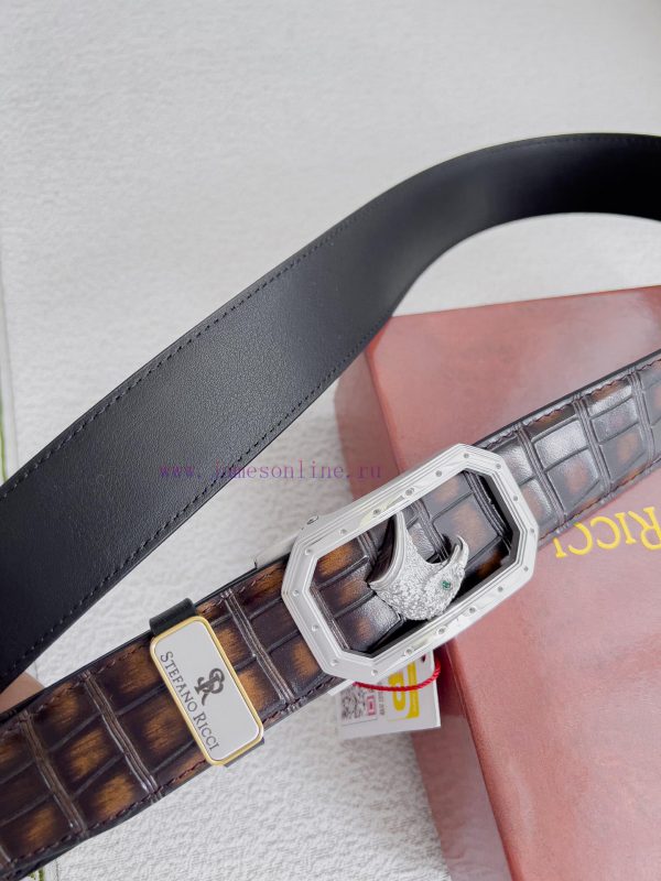 Stephen Ni Zhi Stefano Ricci Belt ️ Automatic BeltAutomatic buckle, made of pure steel mater tneclagj - Image 5