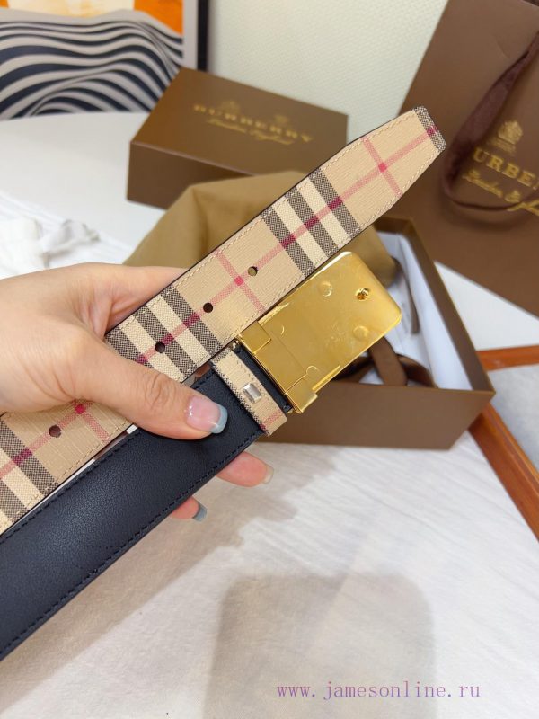The new Burberry belt is synchronized with the new Italian made belt, made of selected smoot vwcqxd1r - Image 3
