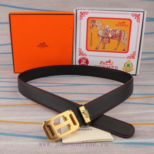 Belt and belt, automatic leather belt from Herm è sMen's belt material: 100% head layer cowh mkp63s6q - Image 6