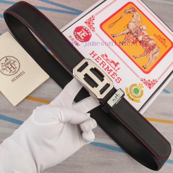 Belt and belt, automatic leather belt from Herm è sMen's belt material: 100% head layer cowh 8r0bqtjz - Image 3