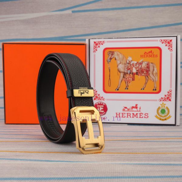 Belt and belt, automatic leather belt from Herm è sMen's belt material: 100% head layer cowh mkp63s6q - Image 7