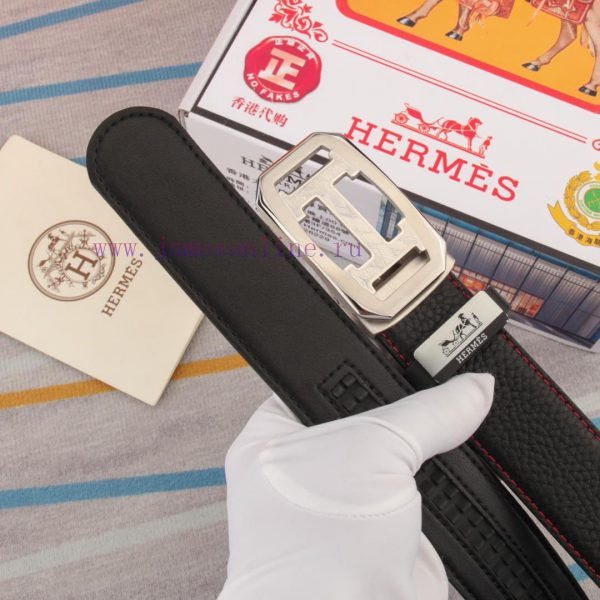 Belt and belt, automatic leather belt from Herm è sMen's belt material: 100% head layer cowh 8r0bqtjz - Image 8