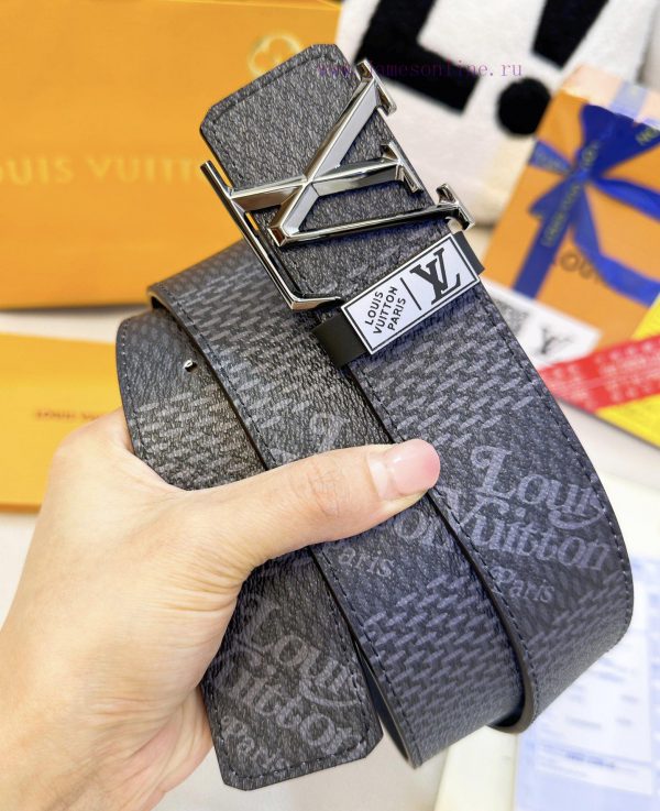 Belt LV Louis ReproductionBelt made of 100% head layer cowhide, ensuring a three-dimensional 11hidzcs