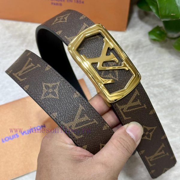 [Automatic belt buckle] LV width 3.5mm double-sided imported top layer cowhide production wi j7ucvul8 - Image 4