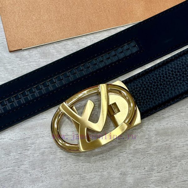 [Automatic belt buckle] LV width 3.5mm double-sided imported top layer cowhide production wi 1l96d8o6 - Image 3