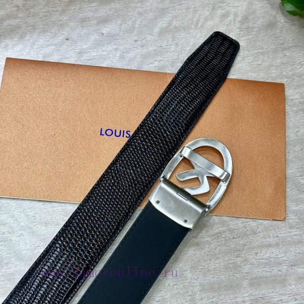 [Automatic belt buckle] LV width 3.5mm double-sided imported top layer cowhide production wi iwcccc0f - Image 7