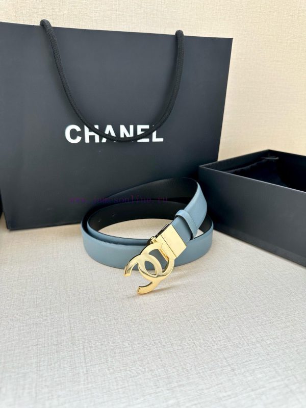 Width 3.0cm CHANEL Rotating Double C Calfskin and Silver Gun Gold Metal Belt Multi Color Wom rwq30h9f - Image 10