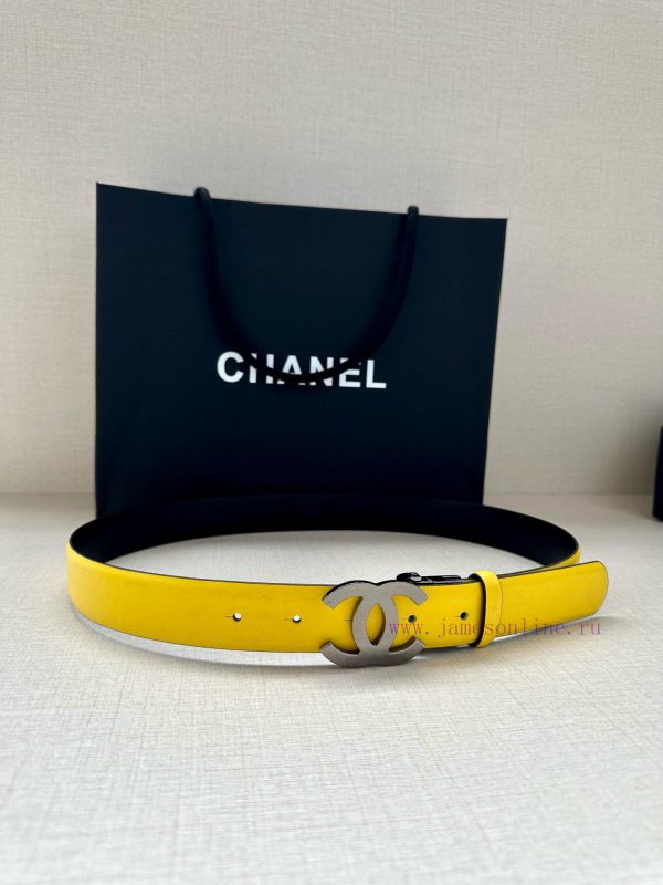 Width 3.0cm CHANEL Rotating Double C Calfskin and Silver Gun Gold Metal Belt Multi Color Wom f5mhnjq8 - Image 6