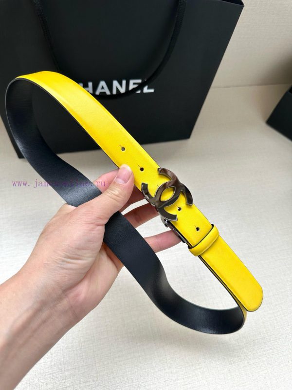 Width 3.0cm CHANEL Rotating Double C Calfskin and Silver Gun Gold Metal Belt Multi Color Wom f5mhnjq8 - Image 7