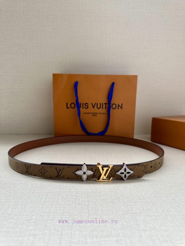 The 2.0-wide LV Trio double-sided belt is made of delicate cowhide leather and Monogram canv ebnrpzt7