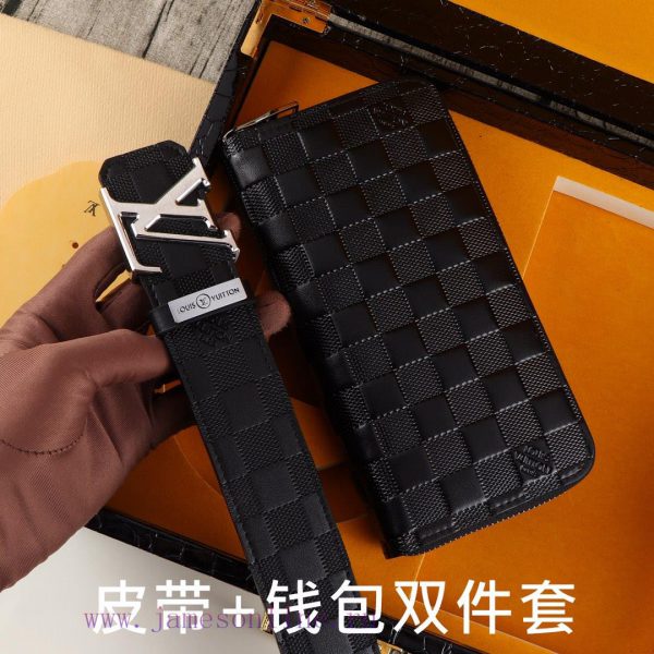 LV. Yilu Weideng Double Piece SetWooden box, belt+wallet, two-piece setGrade: Imported 100% zpze8qaa