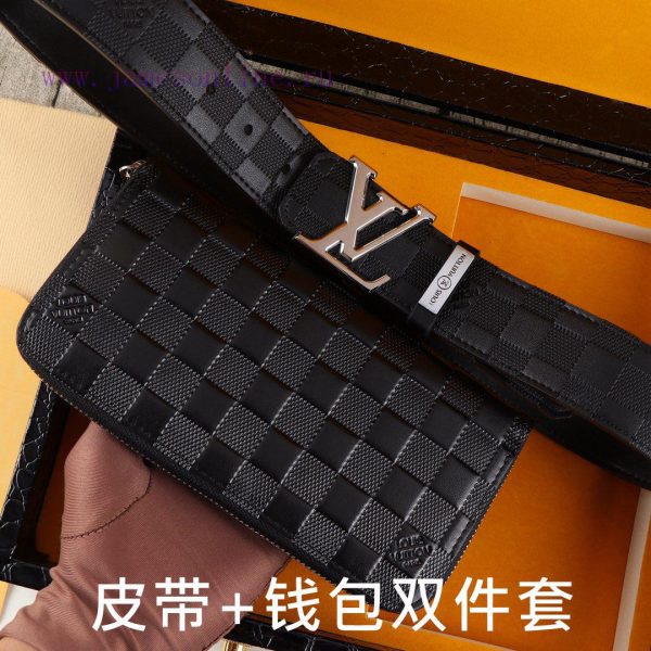 LV. Yilu Weideng Double Piece SetWooden box, belt+wallet, two-piece setGrade: Imported 100% zpze8qaa - Image 7