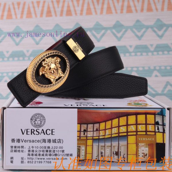Belt belt Versace cowhide beltMen's belt material: 100% head layer cowhide belt, guaranteed jl6369ex