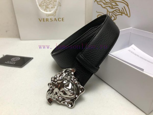 Versace 3.8cm, VERSACE, Double sided imported cowhide with lychee pattern, paired with pure 3adlxgya