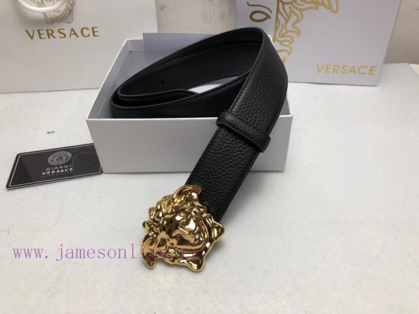 Comes with a full box Versace 3.8cm, VERSACE, Double sided imported cowhide with lychee patt 36nb99hi