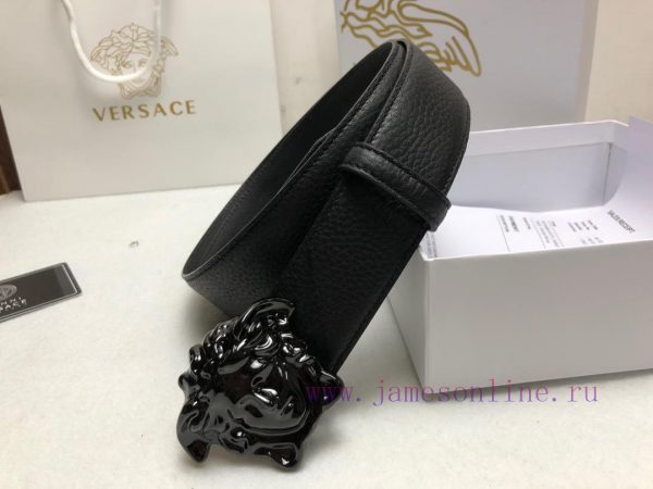 Comes with a full box Versace 3.8cm, VERSACE, Double sided imported cowhide with lychee patt 5nnc5t5e