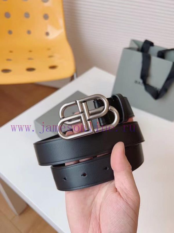 Balenciaga women's belt with double-sided imported calf leather and vintage copper buckle - 9mdw8rz1