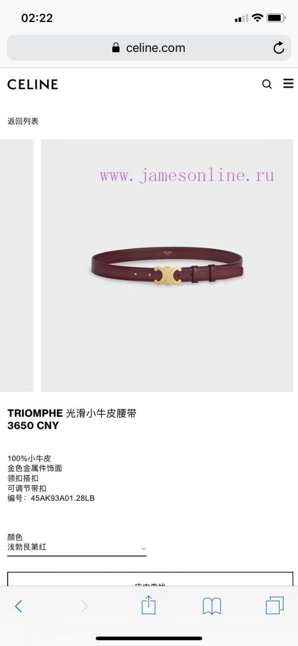 MADE IN ITALY[Gift] Comes with a complete set[Gift] Celine[Gift] Buckle Material Premium Sol htwpls4n
