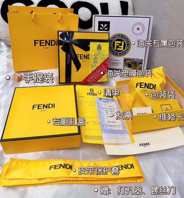 Belt FENDI Fendi ReproductionThe waistband is made of 100% cowhide, ensuring a double-layer u8ucy39i - Image 10