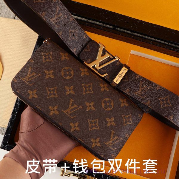 LV. Yiluweideng two-piece setWooden box, belt+wallet, two-piece setGrade: Italian imported 1 x7eo4tyv - Image 7