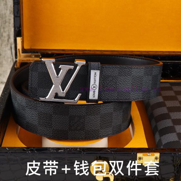 LV. Yiluweideng two-piece setWooden box, belt+wallet, two-piece setGrade: Italian imported 1 jq2djfej - Image 4