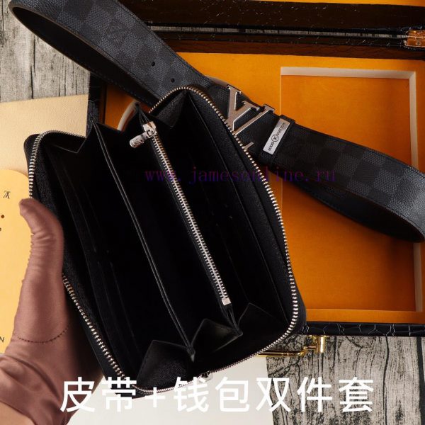 LV. Yiluweideng two-piece setWooden box, belt+wallet, two-piece setGrade: Italian imported 1 jq2djfej - Image 8